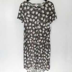 Disney x LuLaRoe Collab Mickey Mouse Carly Dress Medium Black White 10-12 NEW